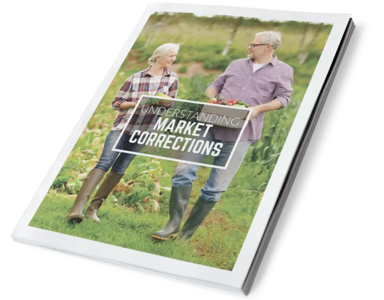 Image of a guide book titled "Understanding Market Corrections"