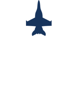 Icon of one blue fighter jet